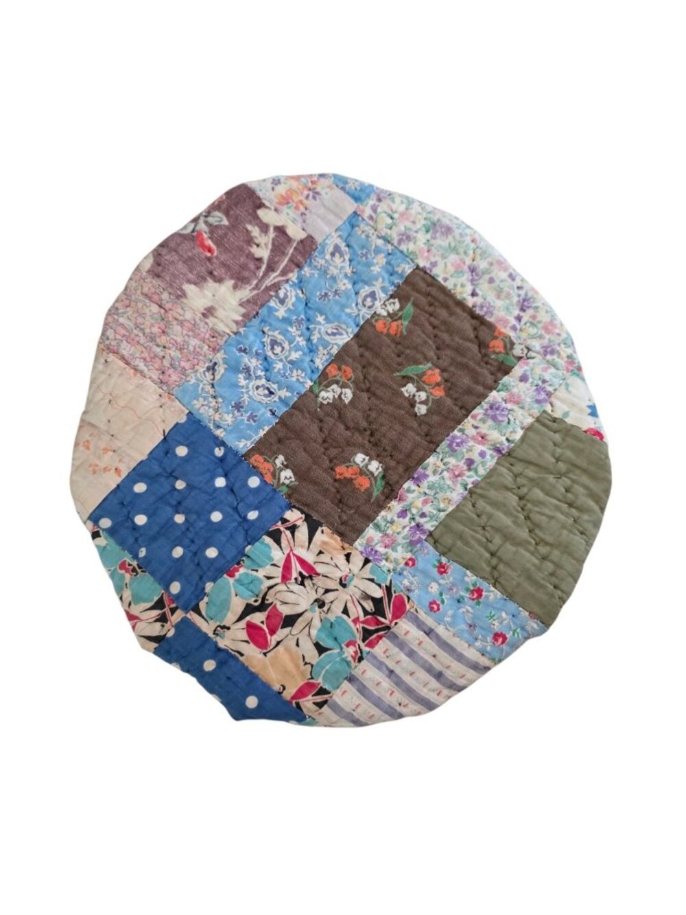 Vintage Handmade Feedsack Cutter Quilt Piece